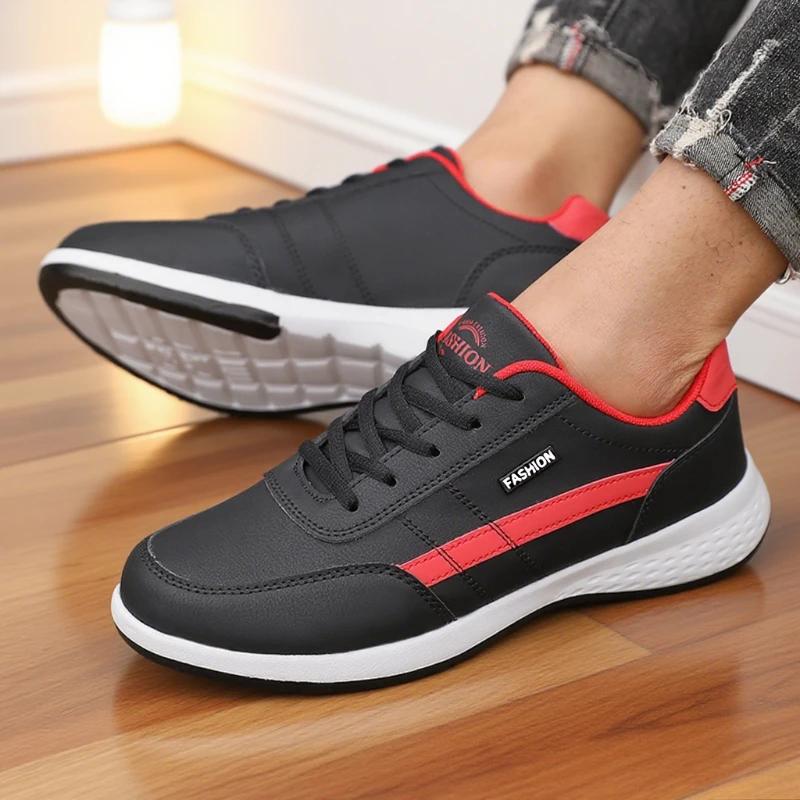 Men Casual Sneakers Summer Breathable Sport Shoe Leather Fashion Low-top Men's Casual Trendy Shoe Popular Sapatos Masculine Shoe
