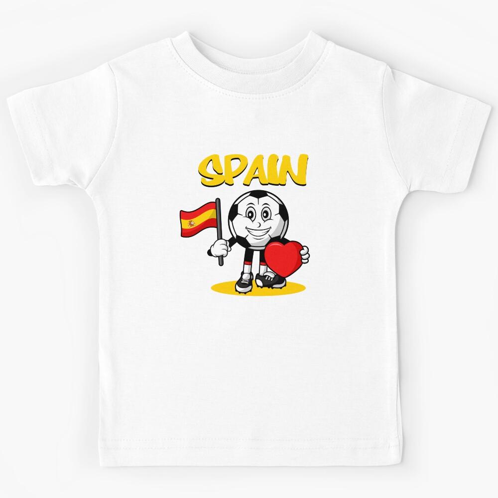 Cute Spain Football Lover Design Kids T-Shirt 130