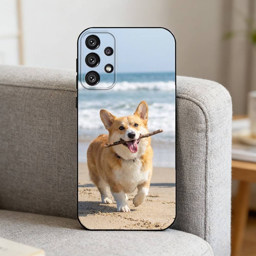 C-Корги D-Собака Чехол для телефона для Samsung S25, S24, S21, S22, S23, S30, Ultra, S20, Plus, Fe, Note, 10, 9, 5G Черный чехол Samsung S20fe