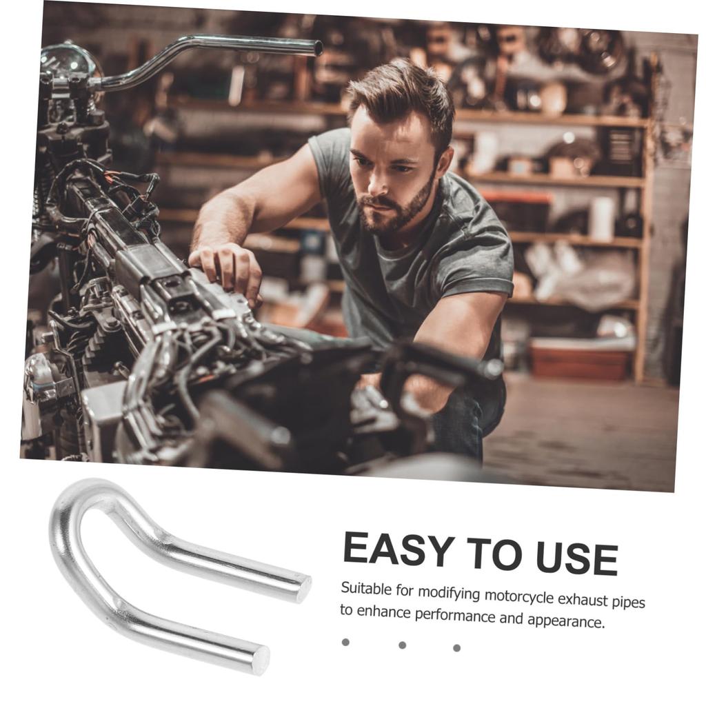 WEKADRIN 4 Motorcycle Stainless Steel Exhaust Shape Hook Spring Hook Simple