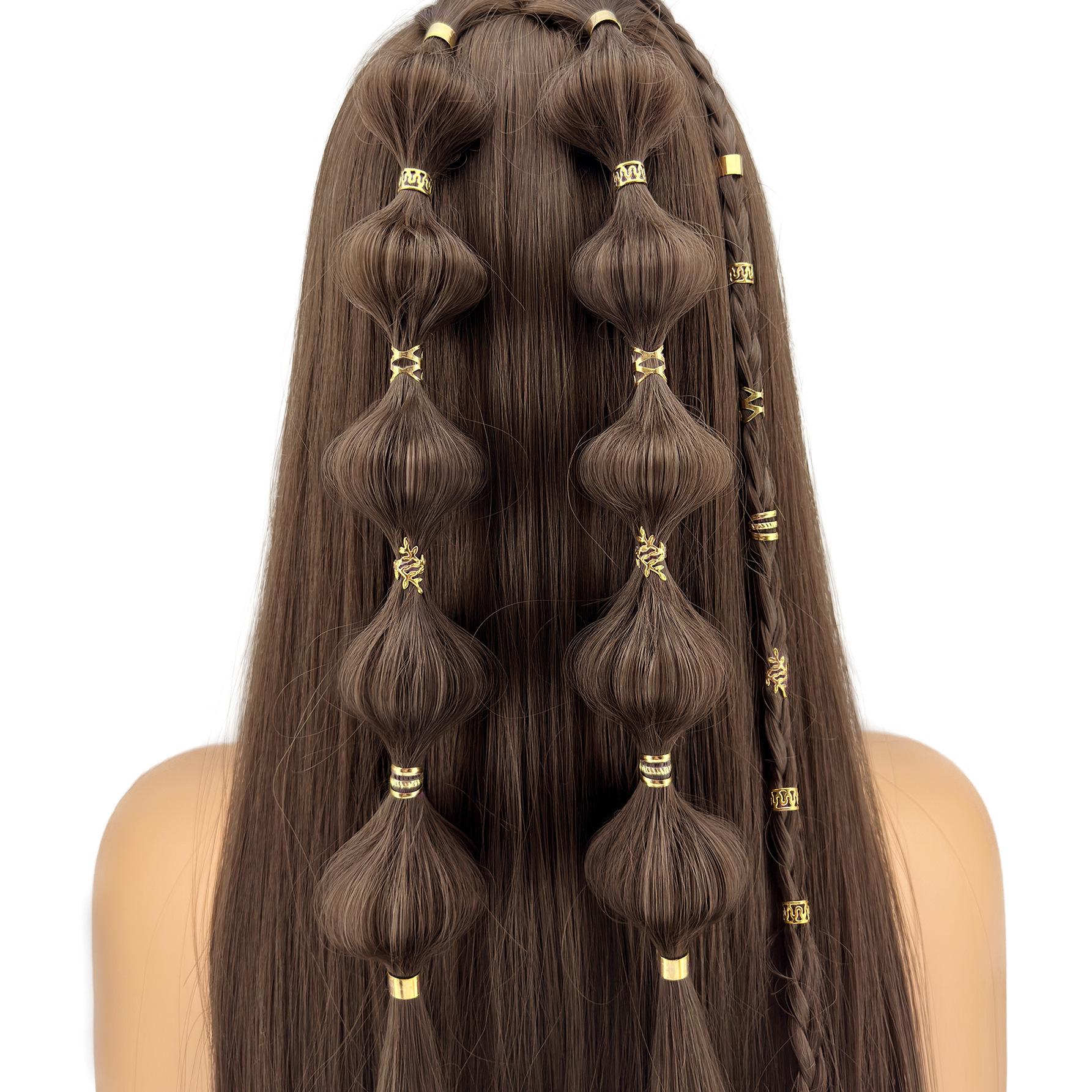 50pcs Combination Dreadlock Hair Rings for Europe & America - Cross-border Exclusive золотой