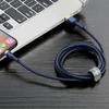 Kabel Usb Lightning  Baseus Cafule 2.4A 1M (Złoto-Granatowy)