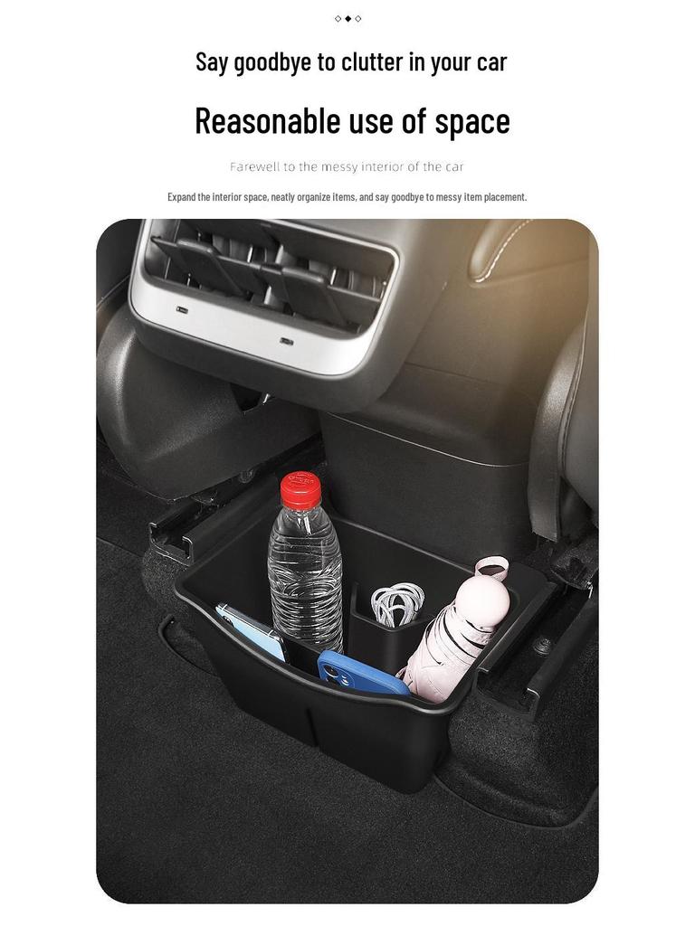 Tesla Model 3/Y Rear Air Outlet Storage & Trash Can Accessory
