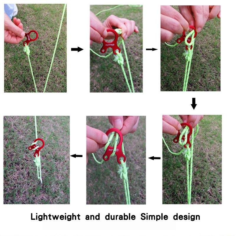 Outdoor Carabiner Outdoor Rope Tool Snail Wind Rope Buckle Slip