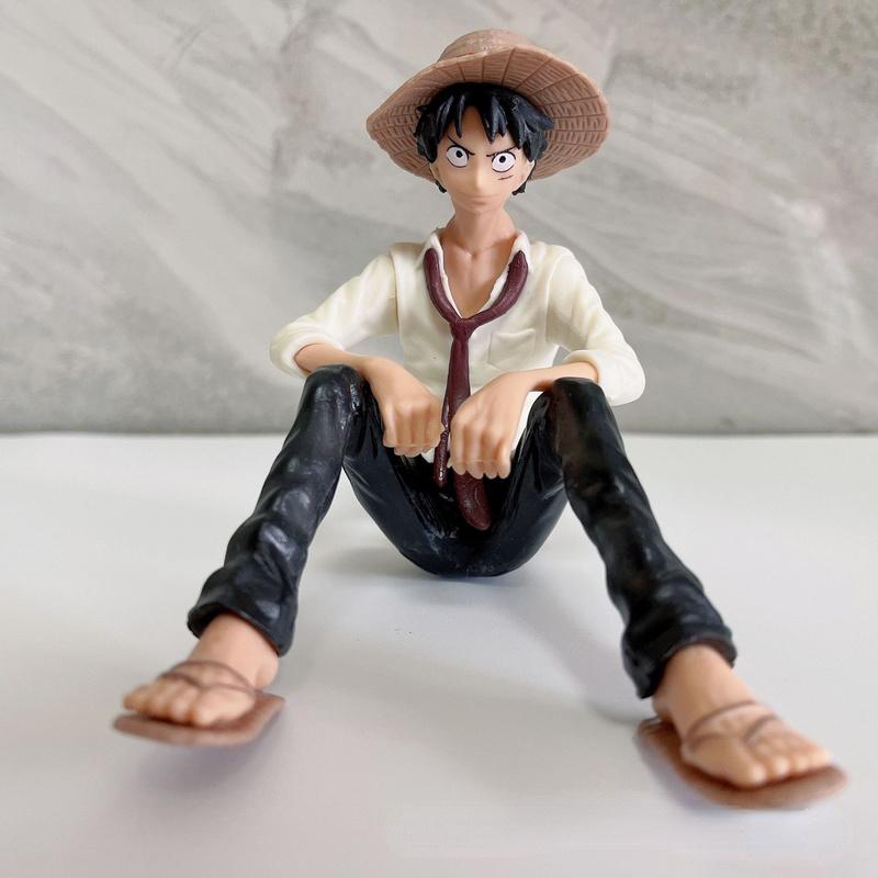 One Piece Hand-made Sitting Position Luffy Stylist Model Car Ornaments Center Console Animation Peripherals