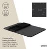 Official Umbra Dish Drainer Drying Rack Mat with Dish UDRY 2330720040 Mat, Stand, Black,