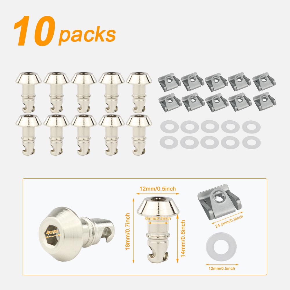 14MM 1/4 Quick Release Turn Race Fairing Fastener Universal Fit for Honda Yamaha Suzuki Kawasaki Ducati Aprilia Race Fairings