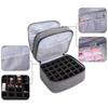  US Warehouse Quick Ship Nail Polish Storage Box, Double-Layer Organizer with Multi-Spacer for Small Bottles & Tools