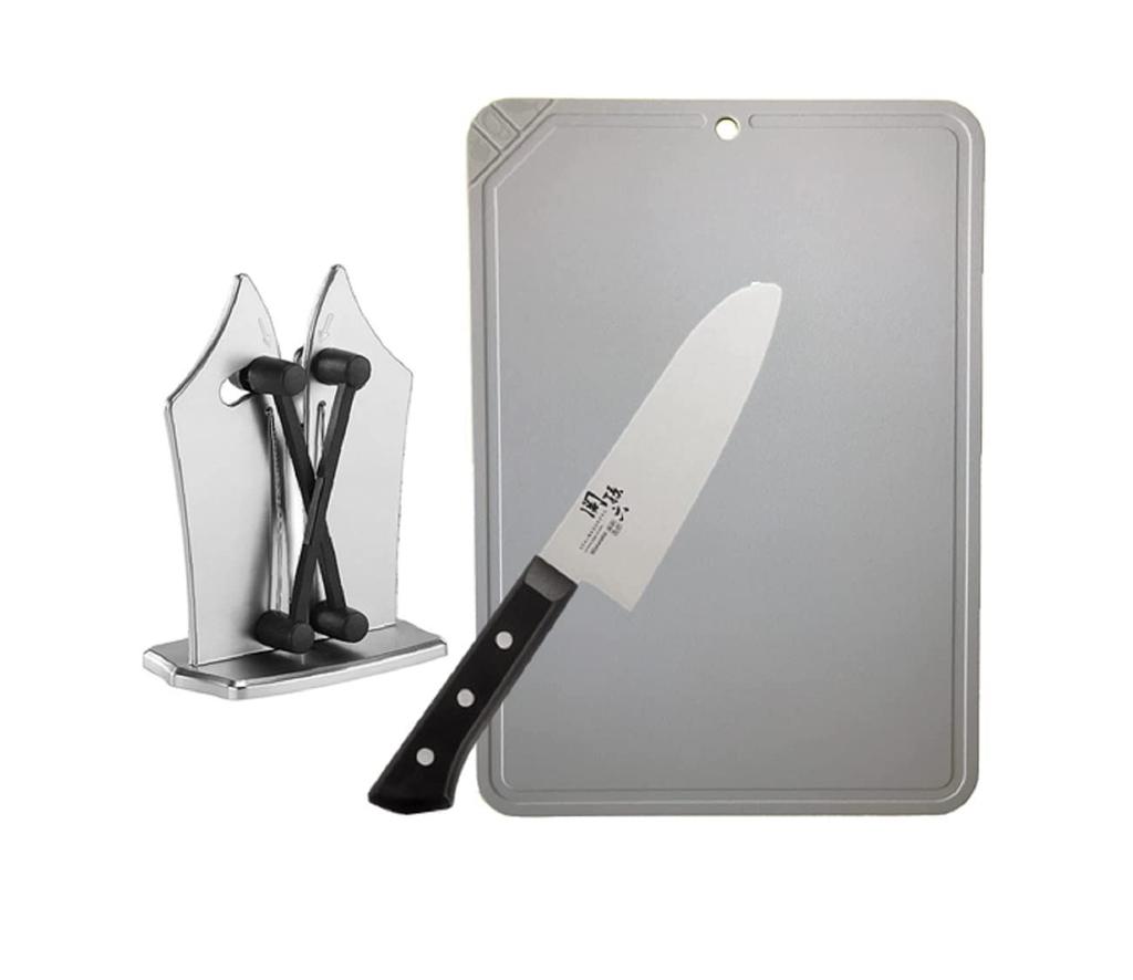 Mism Japan Goods Set of Kitchen Kitchen Tools Universal Sharpener Seki Magoroku Knife Santoku Knife Cutting Board Magic Cutting Board [Kitchen 3]