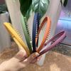 Solid Color Elegant Antiskid Korean Style Headwear Women Hair hoop Hair Band Toothed Headband