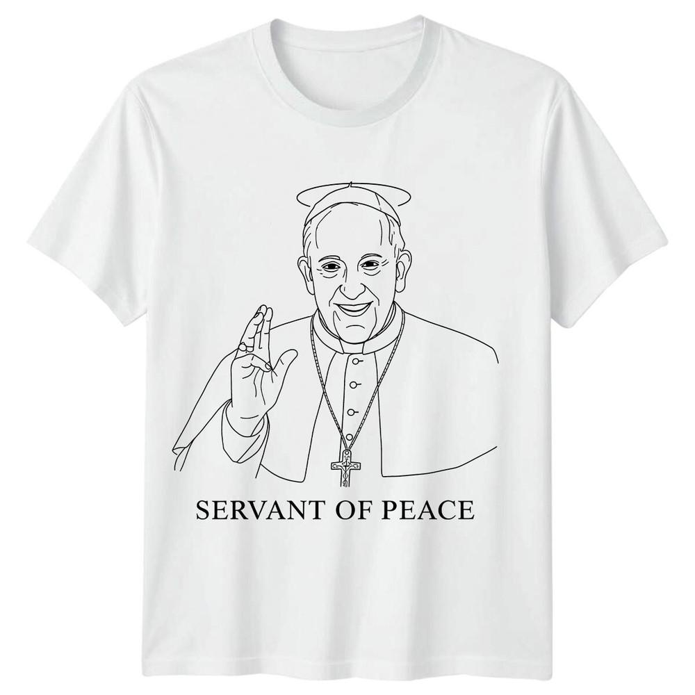 

Папа Франциск 1936-2025 Унисекс Футболка Мальчик Девочка Футболка - Религиозная Любовь Вера Наряд S