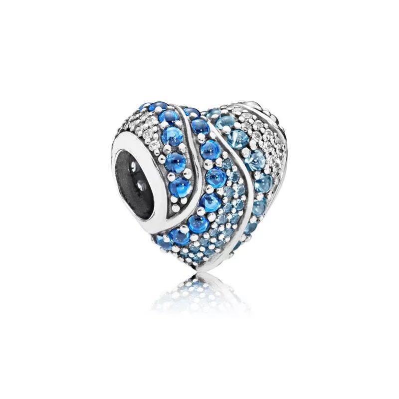 S925 White Copper Blue Series DIY Pendant Star Snowflake Accessories Beaded Bracelet
