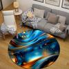 Vintage Round Rainbow Multicolor Floor Rug, Non-Slip Floor Mat for Kitchen