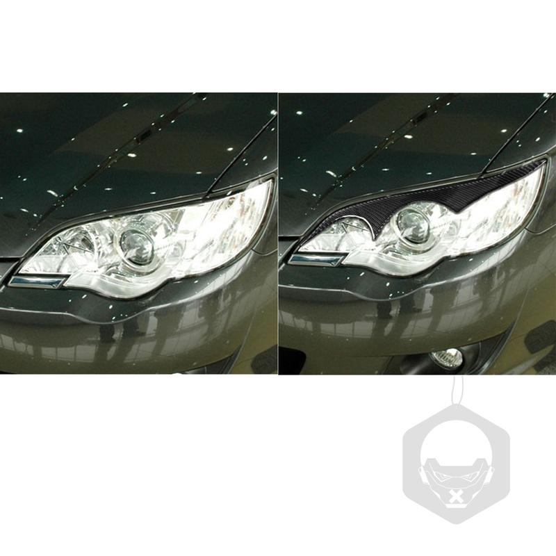 For Subaru Legacy 2006-2008 Real Carbon Fiber Front Headlight Eyelid Eyebrow Cover Modified Decoration Car Accessories Sticker