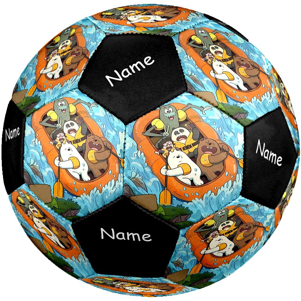 Custom Name We Bare Bears Theme Size 5 Soccer Ball, Suitable for Both Indoor and Outdoor Matches, a Gift Suitable for Everyone.