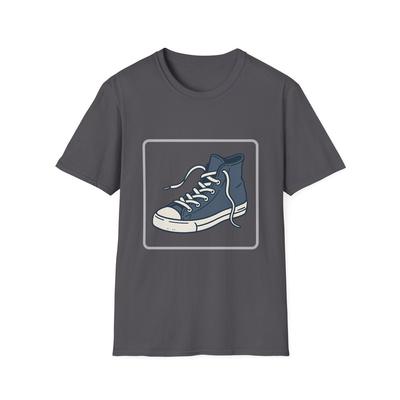 Unisex Softstyle Cartoon Sneaker T-Shirt – One Shoe, Zero Chill, Streetwear