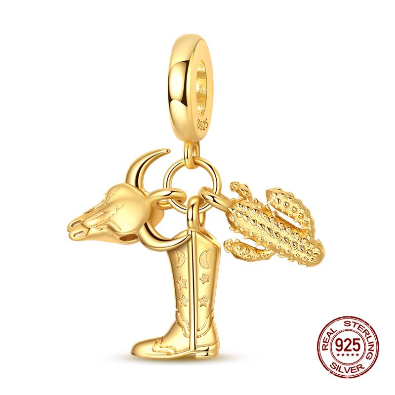 Gold New In Charms Copper Openable Whale Charms Bead Fit 3Mm Original Bracelet Necklace Women Diy Fine Jewelry Gift