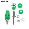 5PCS M4X36 Pure Copper Terminal 4MM Banana Jack Socket 20A Binding Post Banana Plug Connector M4*36 Black Red Blue Green Yellow
