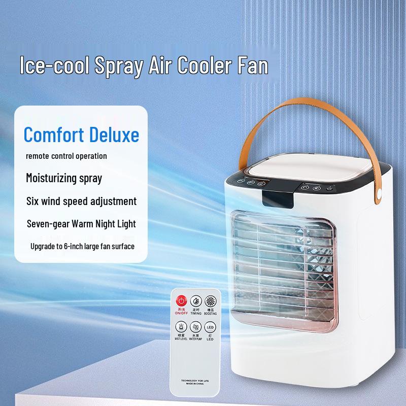Second Generation Portable Mini Cooling & Humidifying Fan with Negative Ion Desktop Feature
