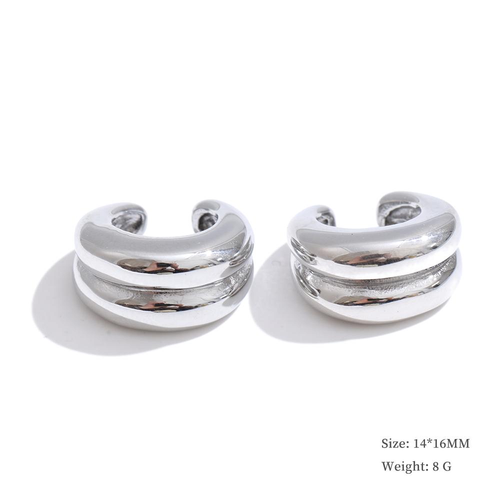 Yhpup Stainless Steel Adjustable Ear Bone Clip Earrings Arrivals Platinum Plated Popular Charming Chic Accessories Wholesale