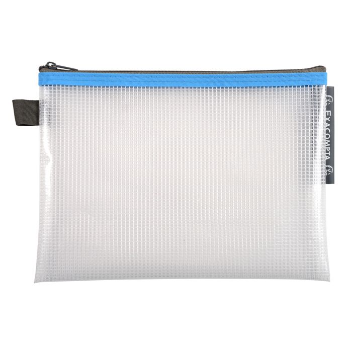 Pochette à fermeture éclair - exacompta - plastique souple - couleurs assorties - imperméable - mixte