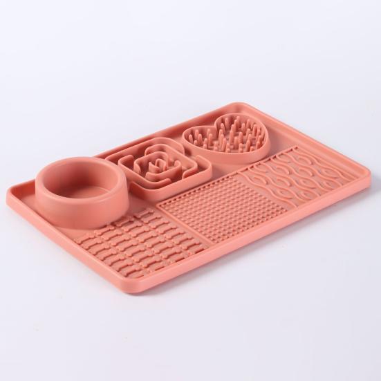 Cat Lick Mat Dogs Fun Cups Non-Slip Dog Slow Feeder with Suction Enrichment Treat Mat