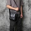 NZPJ Genuine Leather Men's Crossbody Bag  Top Layer Cowhide Capacity Multi-Functional Trendy Square Shape Shoulder Bag