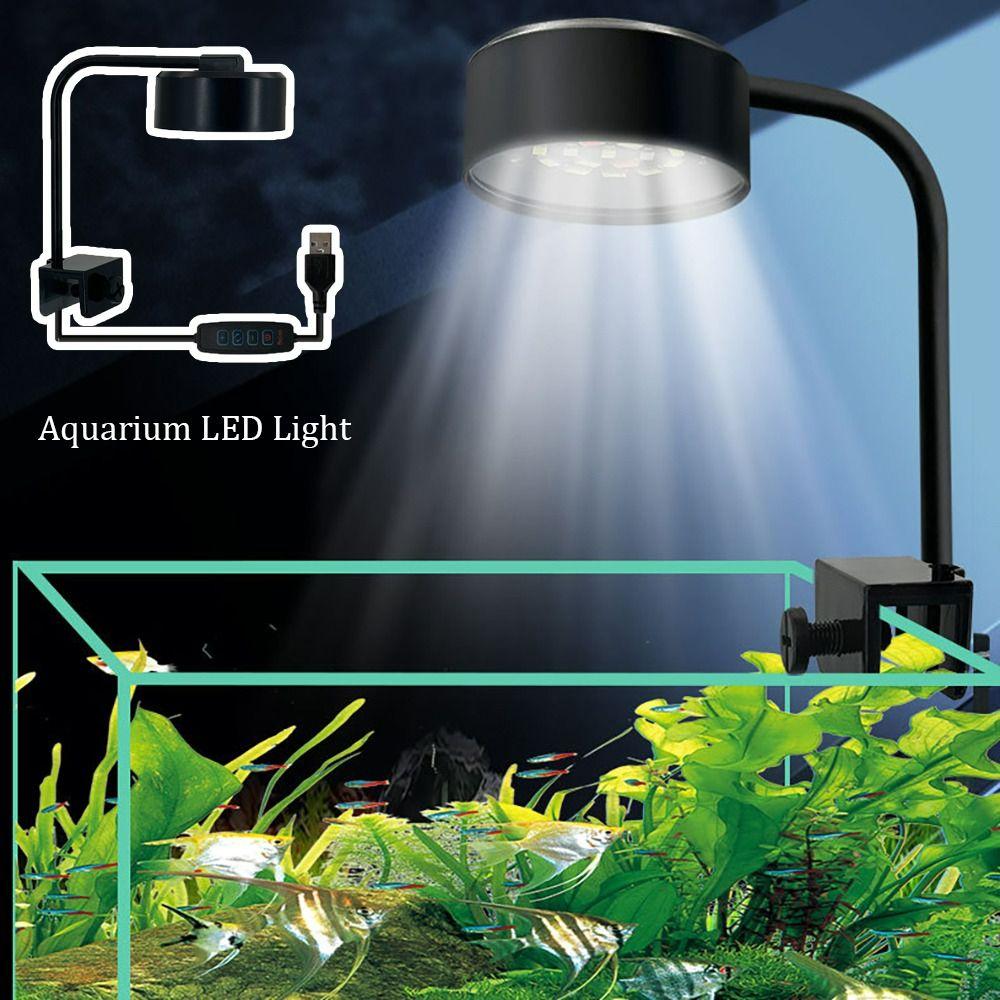90 Grad Biegung Aquarium LED Licht 8W 110-220V USB Pflanzenlicht Algenlampe Fischbeckenbeleuchtung
