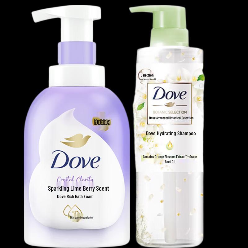 Dove Foaming Body Wash  Hydrating Shampoo Set
