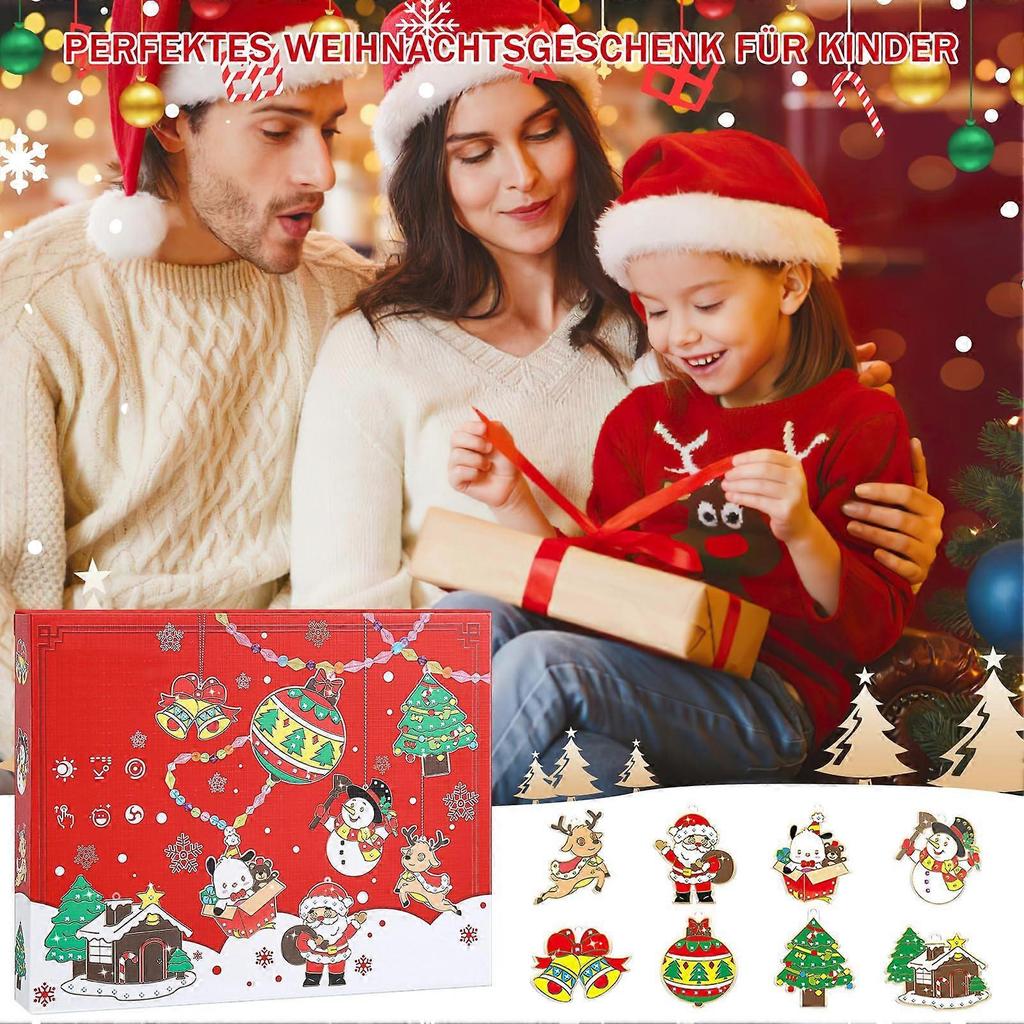 Christmas Crystal Glue Painting, Crystal Colours, Craft Set, DIY Crystal Art Painting Set, Children's Window