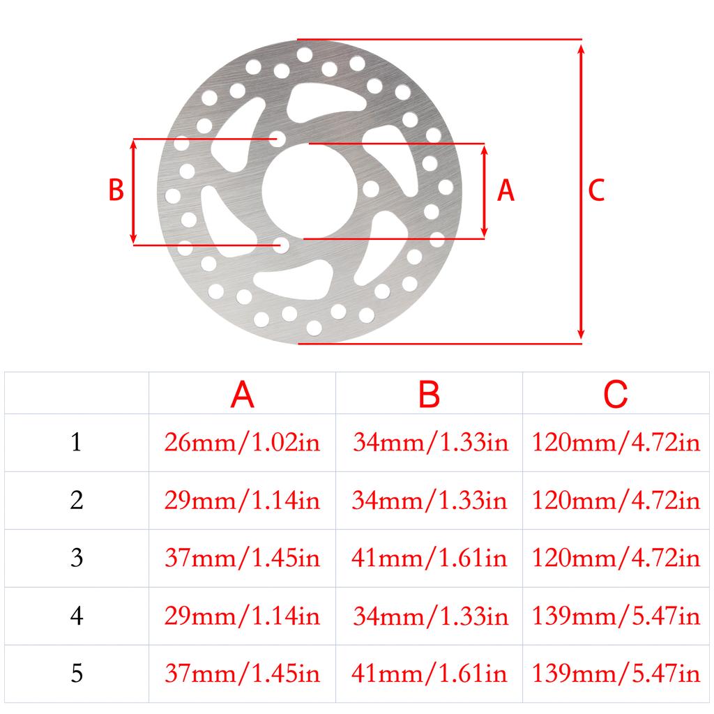 Elektrischer Roller Motorrad 120mm 140mm 3-Loch Bremsscheibe Edelstahl CNC Zubehör für 47cc 49cc 50cc 2T ATV Mini Moto
