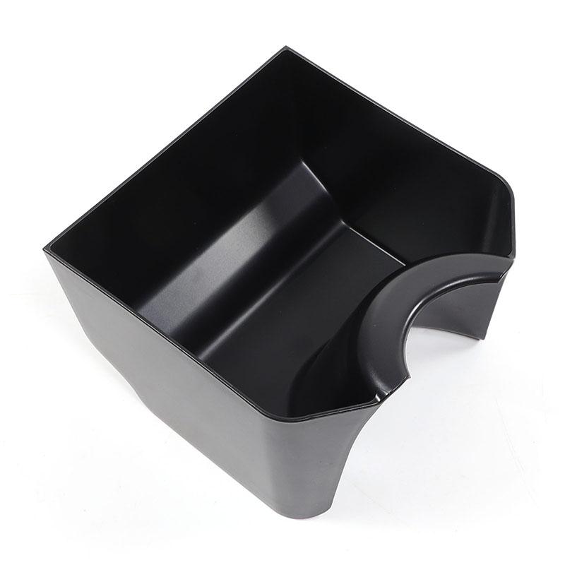For Fiat 500 2016-2024 ABS Black Center Console Side Storage Box Multi-Function Mobile Phone Tray Car Interior Accessories