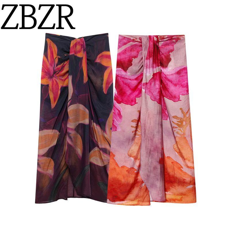 Za Spring New Arrivals Women's Clothing Zr European and American Style Fashionable Versatile Printed Casual Wrap Dress 4758010 800