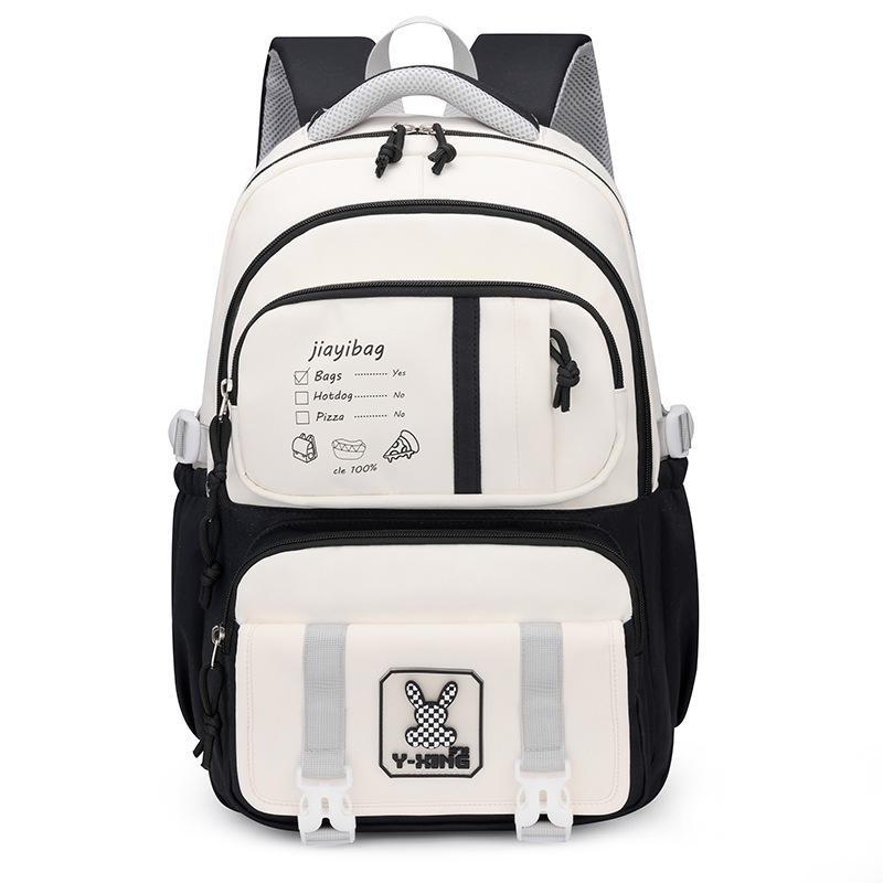 

Школьный ранец с плюшевой отделкой для 3-6 классов: Снижение нагрузки, контрастные цвета, симпатичный и повседневный дизайн 30x15x45CM чёрный