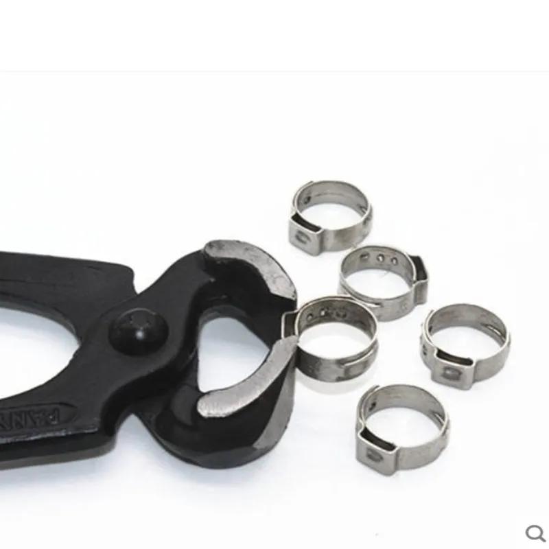 10 Stück-100 Stück Schlauchschellen Einohr Stufenlos 5,3-60mm 304 Edelstahl Schlauchschellen Cinch-Schellenringe zum Abdichten von Arten von Schläuchen