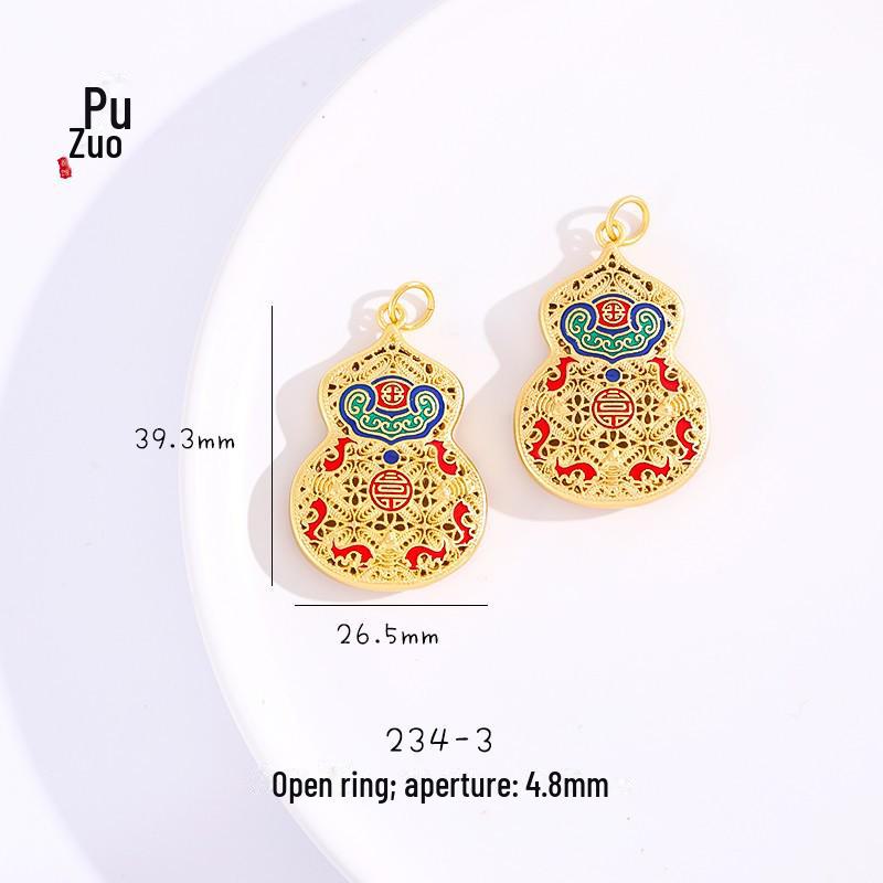 Goldanhänger-Halskette mit blau emailliertem Baby-Schloss-Charm