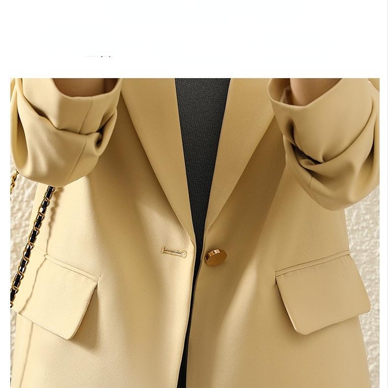 Yellow Suit Jacket Women's Autumn Jacket New Casual Korean Style Temperament Blazers