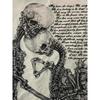TrendHub Women Clothing Arcane Retro Stitch Skull Print Short-sleeved T-shirt Female Subculture Y2k Slim Lace-up Top Gothic Shoulder Tees