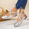 Square Toe Women‘s Low Heels New Luxury Elastic Band Shoes Elegant Loafers Comfortable Outdoor Women Single Shoes