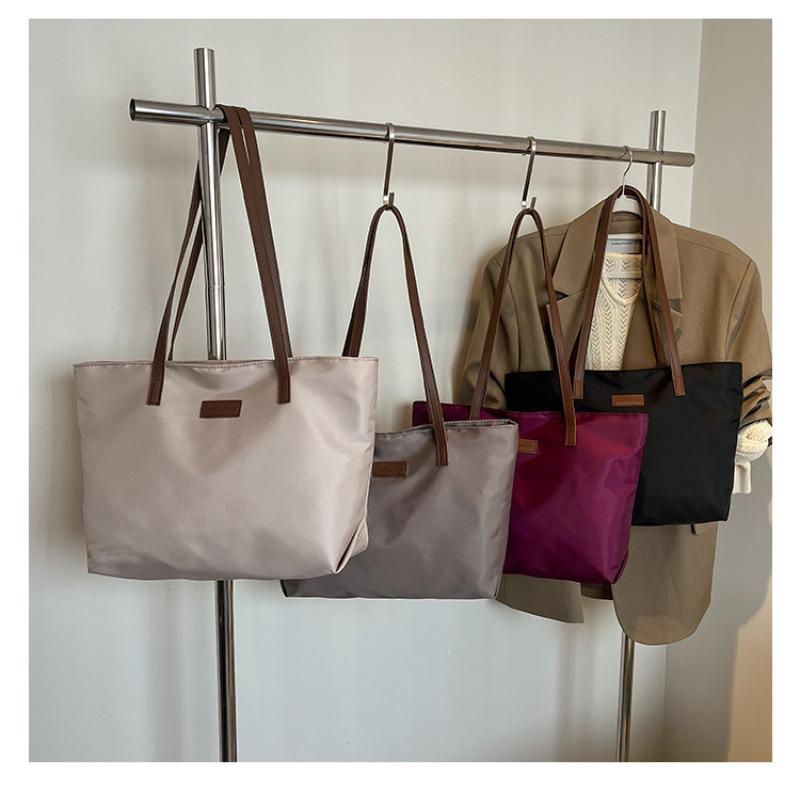 Korean Style Oxford Cloth Tote Bag Large Capacity Commuter Shoulder Handbag CLE