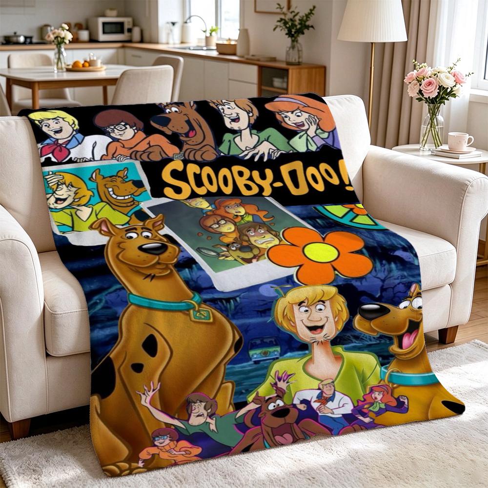 Classic Scoobydoo Spooky Monster Mashup Cartoon Anime Blanket Cozy Comfortable Throw Blanket For Bedroom Sofa Nap Lightweight Home Decor