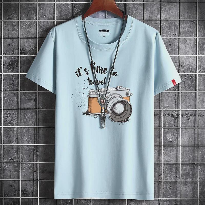Men's Trendy Slim Round Neck Short-Sleeve T-Shirt for Summer