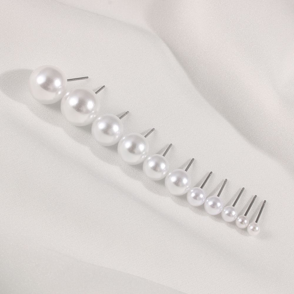4mm 5mm 6mm 8mm 10mm 12mm Pearl Earrings Elegant Ear Stud Creative Gift Round Ball Earrings  Party