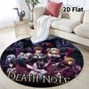 Death Note Round Area Rug Carpet Rug For Living Room Bedroom Sofa Playroom Decor Nonslip Floor Mat