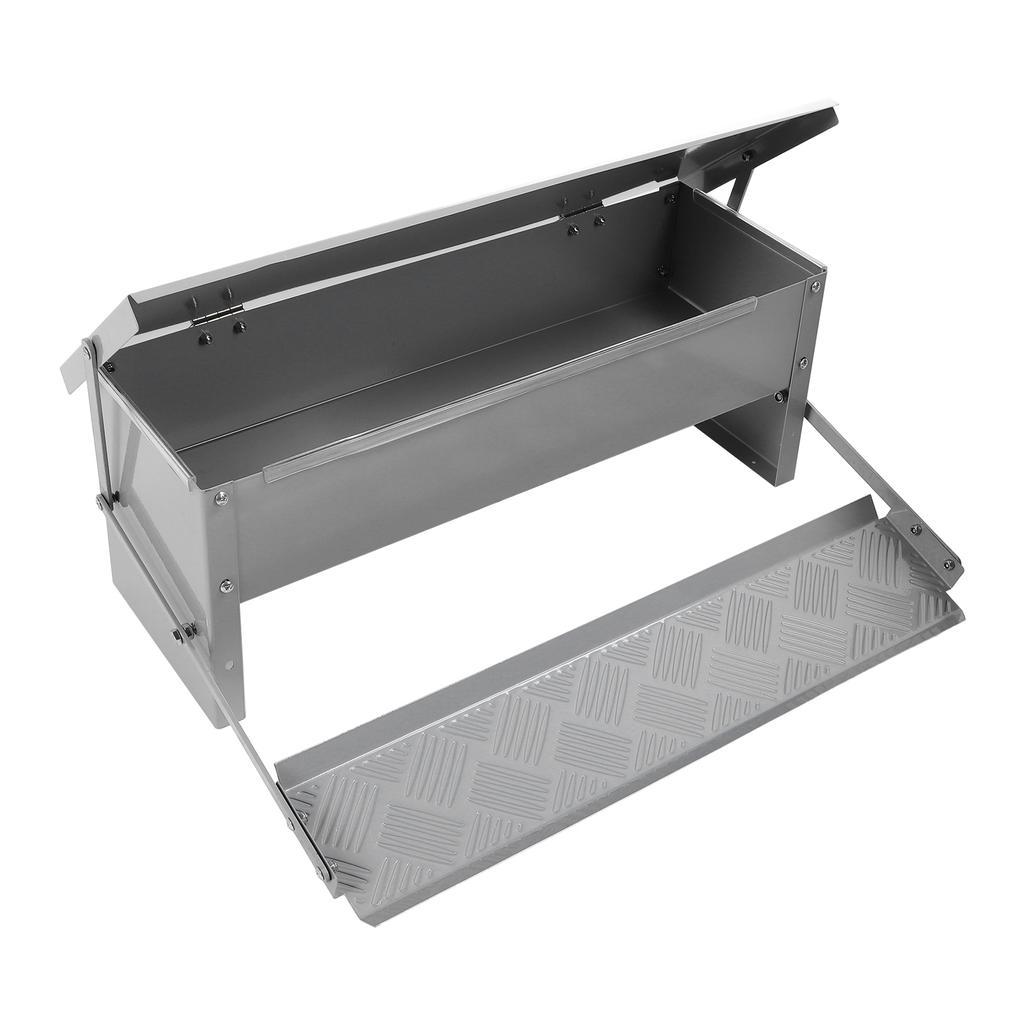 Automatischer Hühnerfutterspender aus Stahl, große Kapazität, wasserfest, Geflügelfutterspender, Futterspender mit Deckel