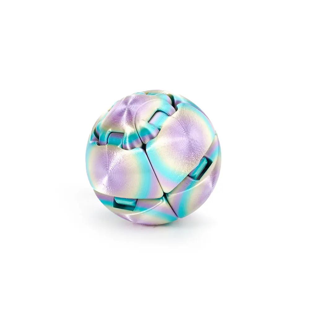 Fidget Toy 3D Printed Twistsphere Fidget Toy Gradient Gear Liquid Flow Ball With Rotating Design Anxiety Relief Toys