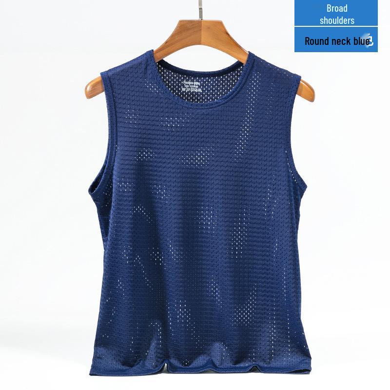 Men's Quick-Drying Ice Silk Mesh Sleeveless Sports Vest