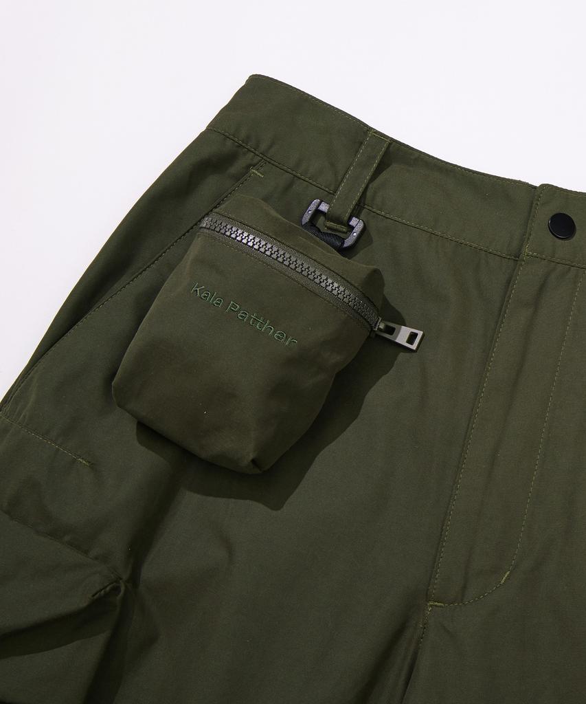 Kallapataleu Mini Bag Double Pocket Wide Pants - Khaki
