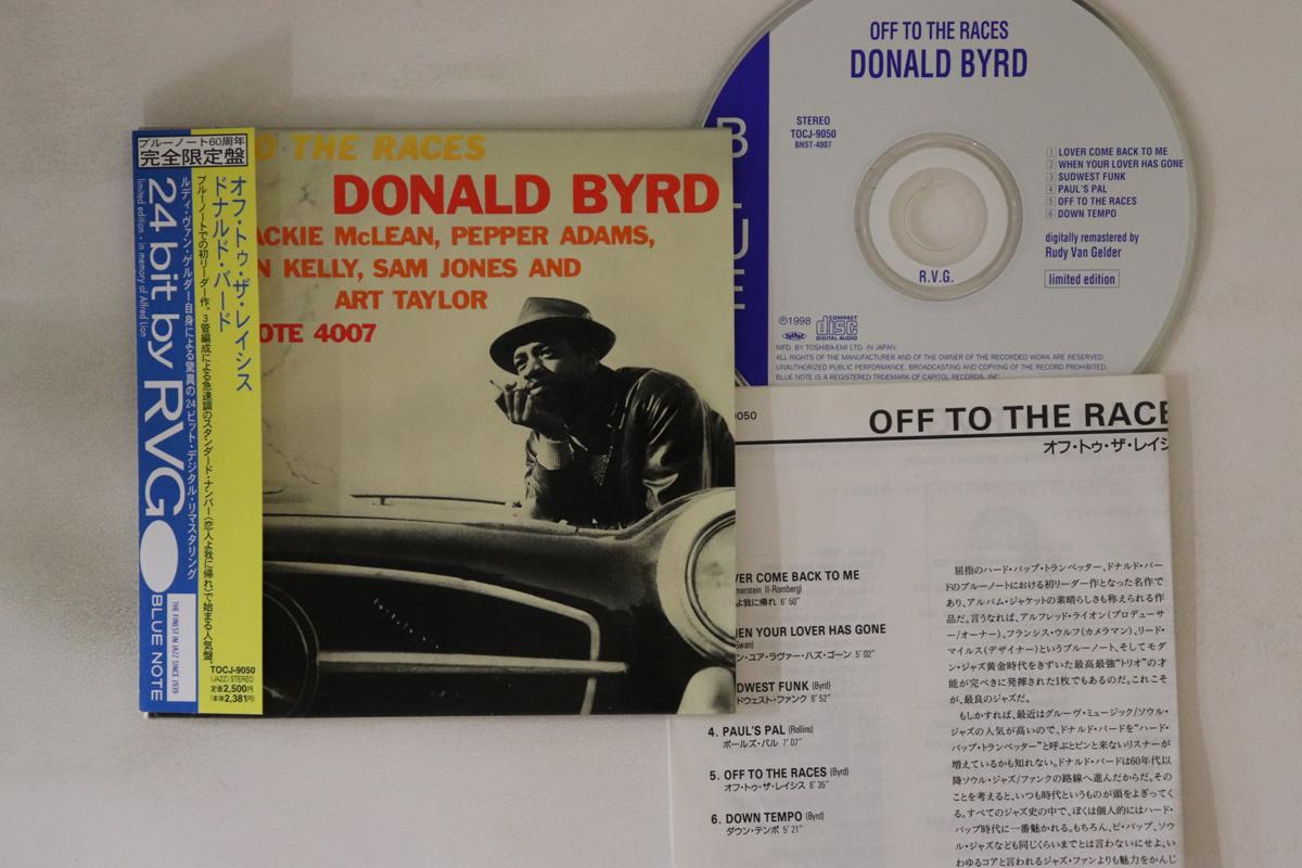 

CD DONALD BYRD - Off To Races TOCJ9050 BLUE NOTE 1998 Japan Obi Jazz