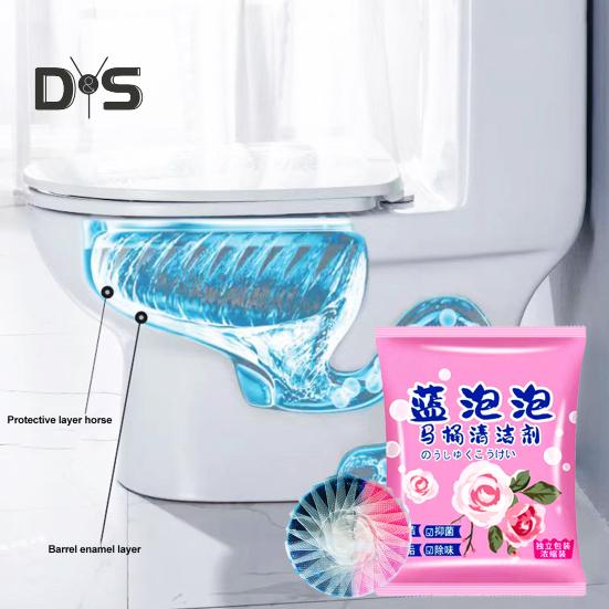 10Pcs Toilet Tank Cleaner Tablets Two-Color Automatic Toilet Bowl Cleaners Long-Lasting Deodorizers Scent Toilet Block